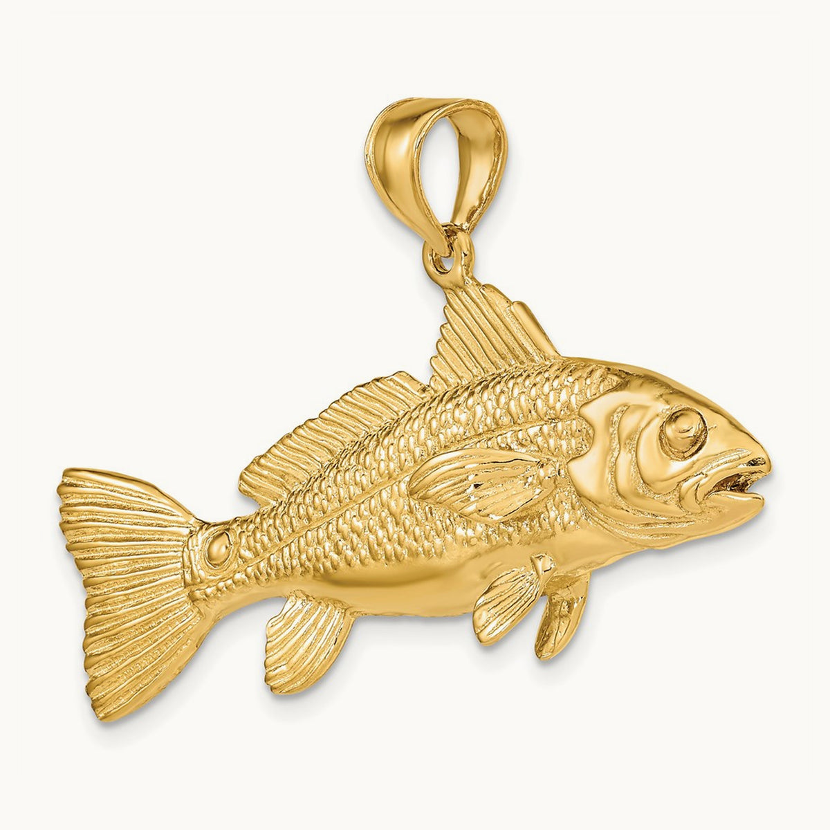 3-D Red Fish Charm — 19.7mm