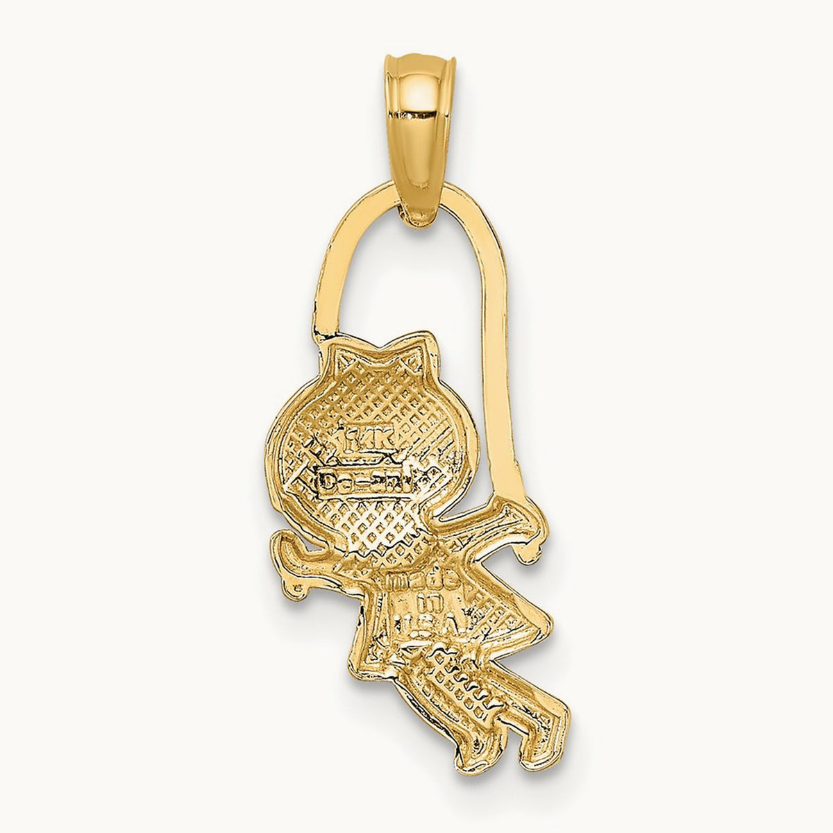 Girl with Jump Rope Charm, 14K