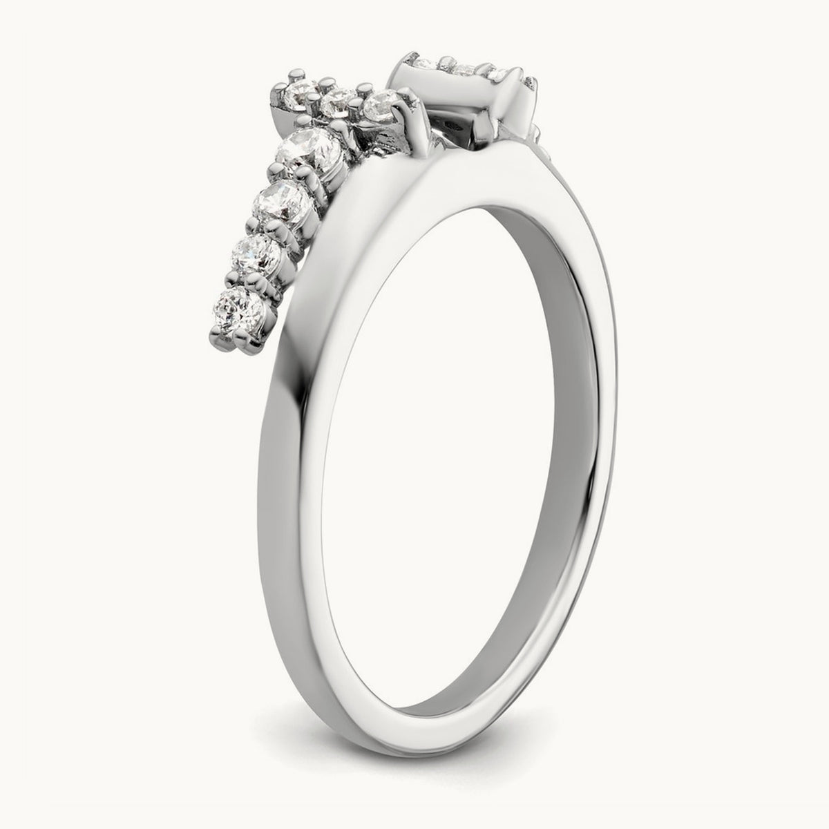 Complete Diamond Wrap Ring — 14K White Gold