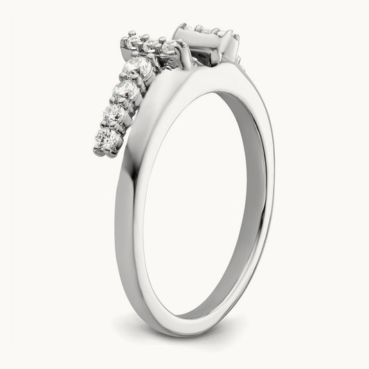 Complete Diamond Wrap Ring — 14K White Gold