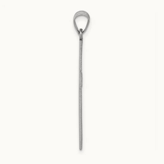 Polished Cross Pendant, 14K White Gold