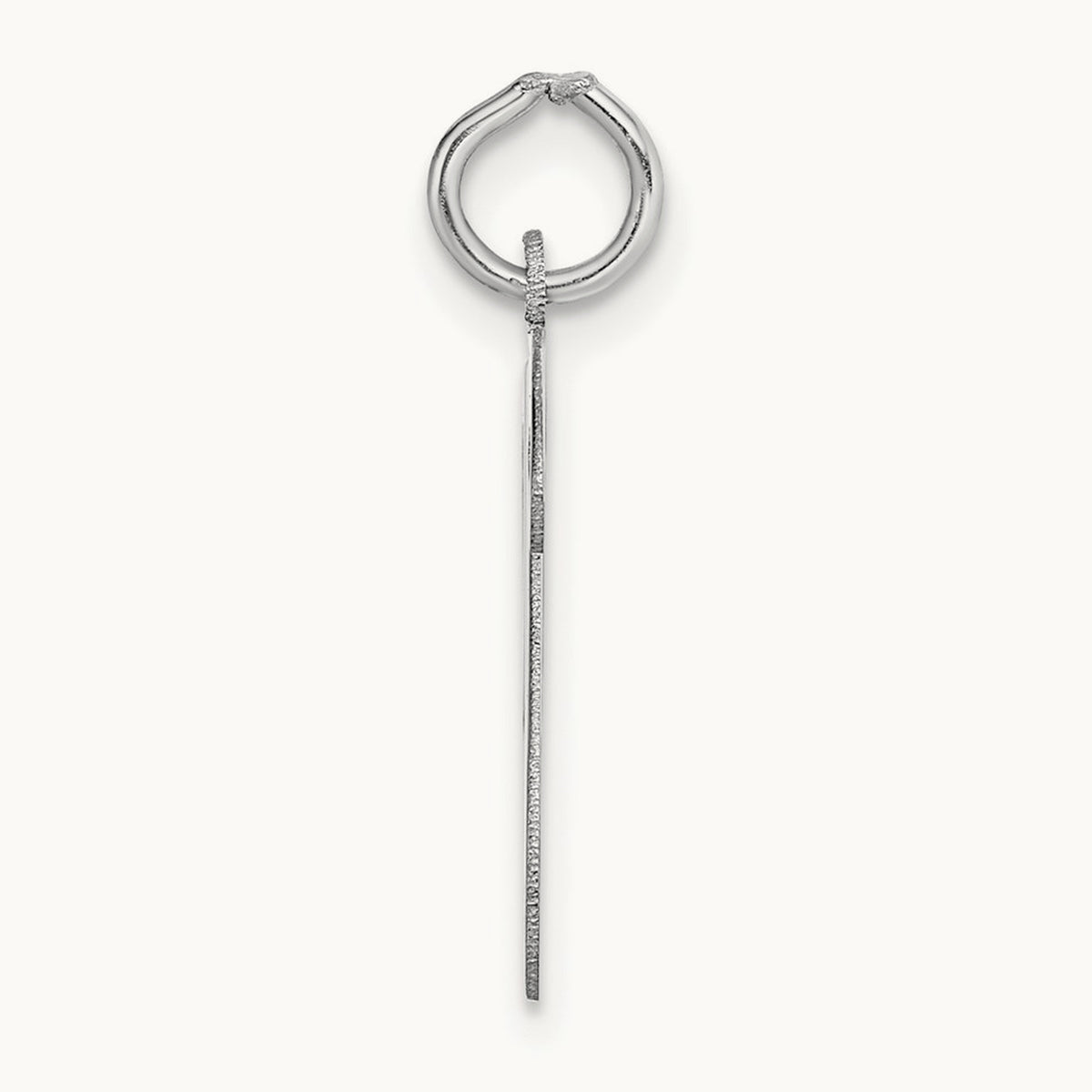 Large Script Initial Charm — 14K White Gold, W