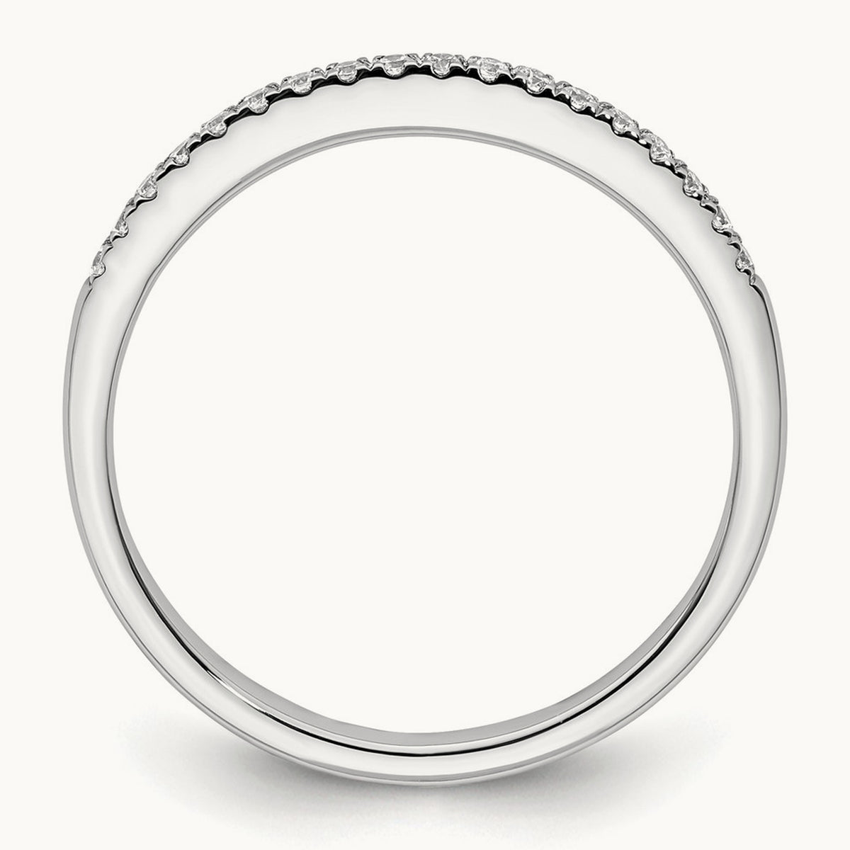 Diamond Wedding Band — 14K White Gold, 7