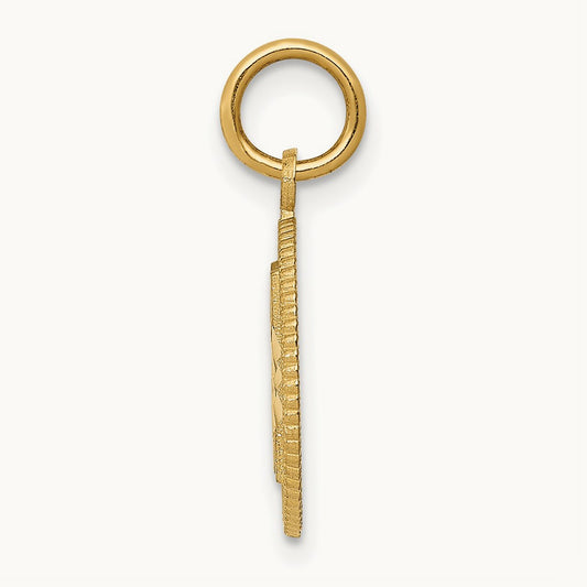 #21 in A Circle Pendant, 14K