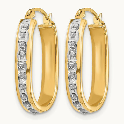 Diamond Fascination Diamond Dust/Accent Hoop Earrings, 14K