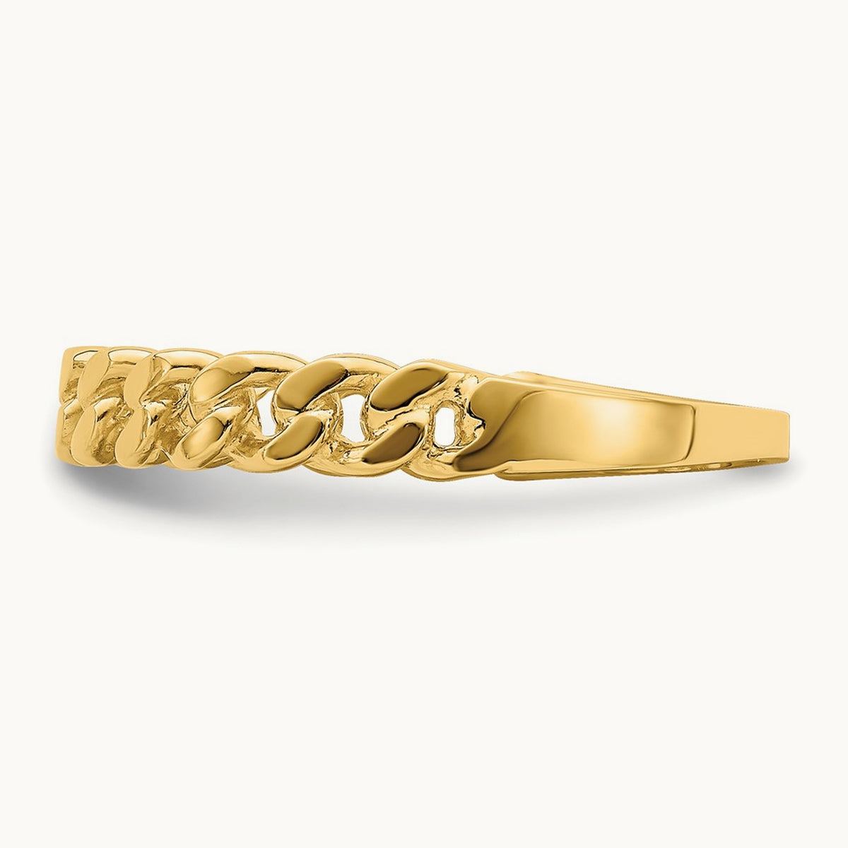 Chain Link Band Ring, 14K