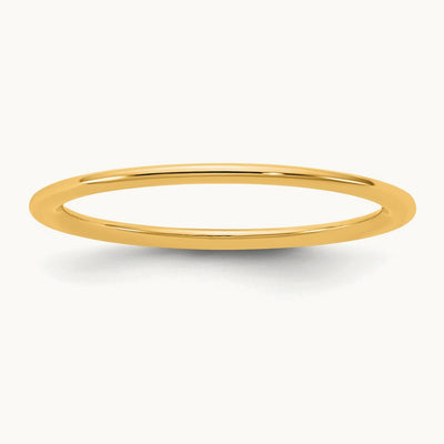 Standard Comfort Fit Band — 14K Yellow Gold, 1mm