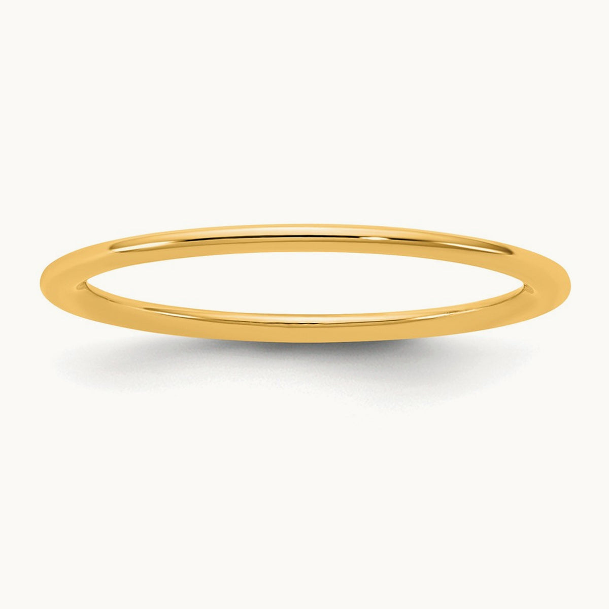 Standard Comfort Fit Band, 1mm, 10K Yellow Gold
