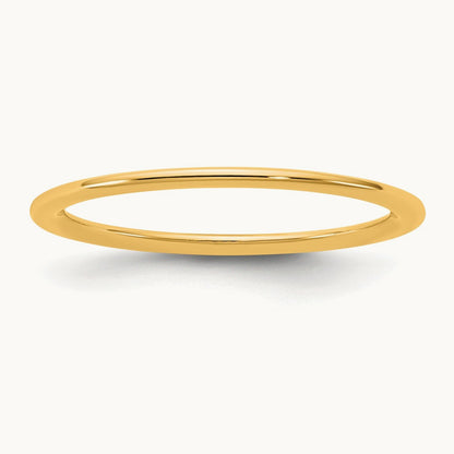 Standard Comfort Fit Band, 1mm, 10K Yellow Gold