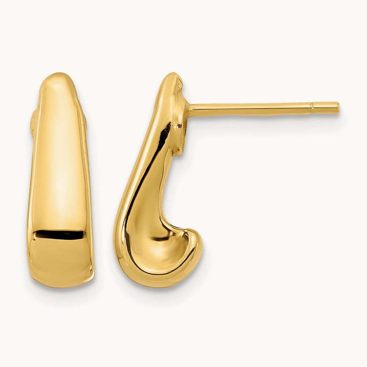 Polished Post Earrings — Leslie's — 14K Yellow Gold