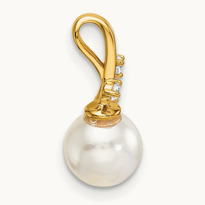 Polished Diamond and Pearl Chain Slide — photo set