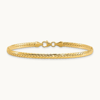 Polished 7in Fancy Link Bracelet, 14K