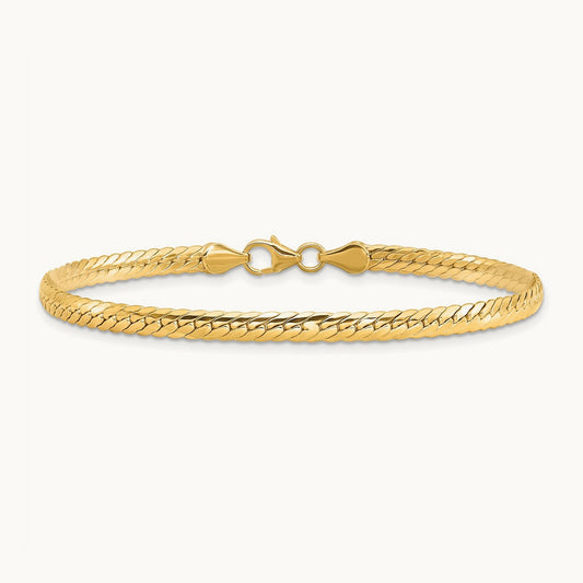 Polished 7in Fancy Link Bracelet, 14K