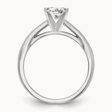 Semi-Mount Peg Set Engagement Ring, 0.20 ct tw Lab-Grown Diamond