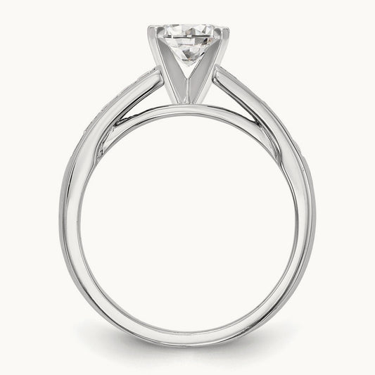 Semi-Mount Peg Set Engagement Ring, 0.20 ct tw Lab-Grown Diamond