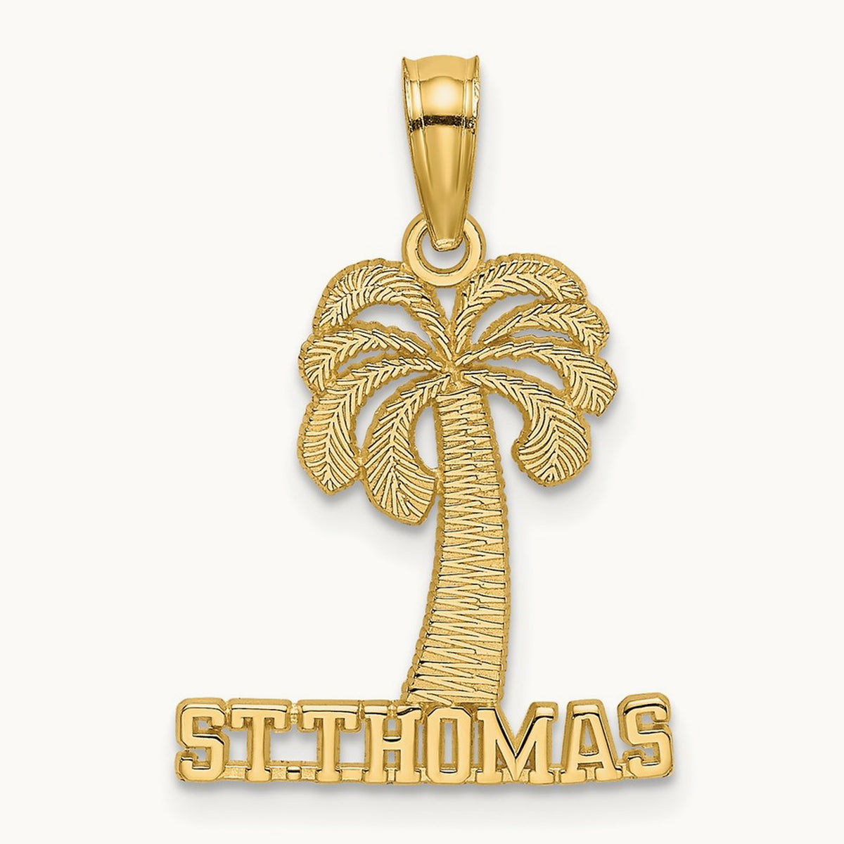 ST. THOMAS Under Palm Tree Charm, 14K