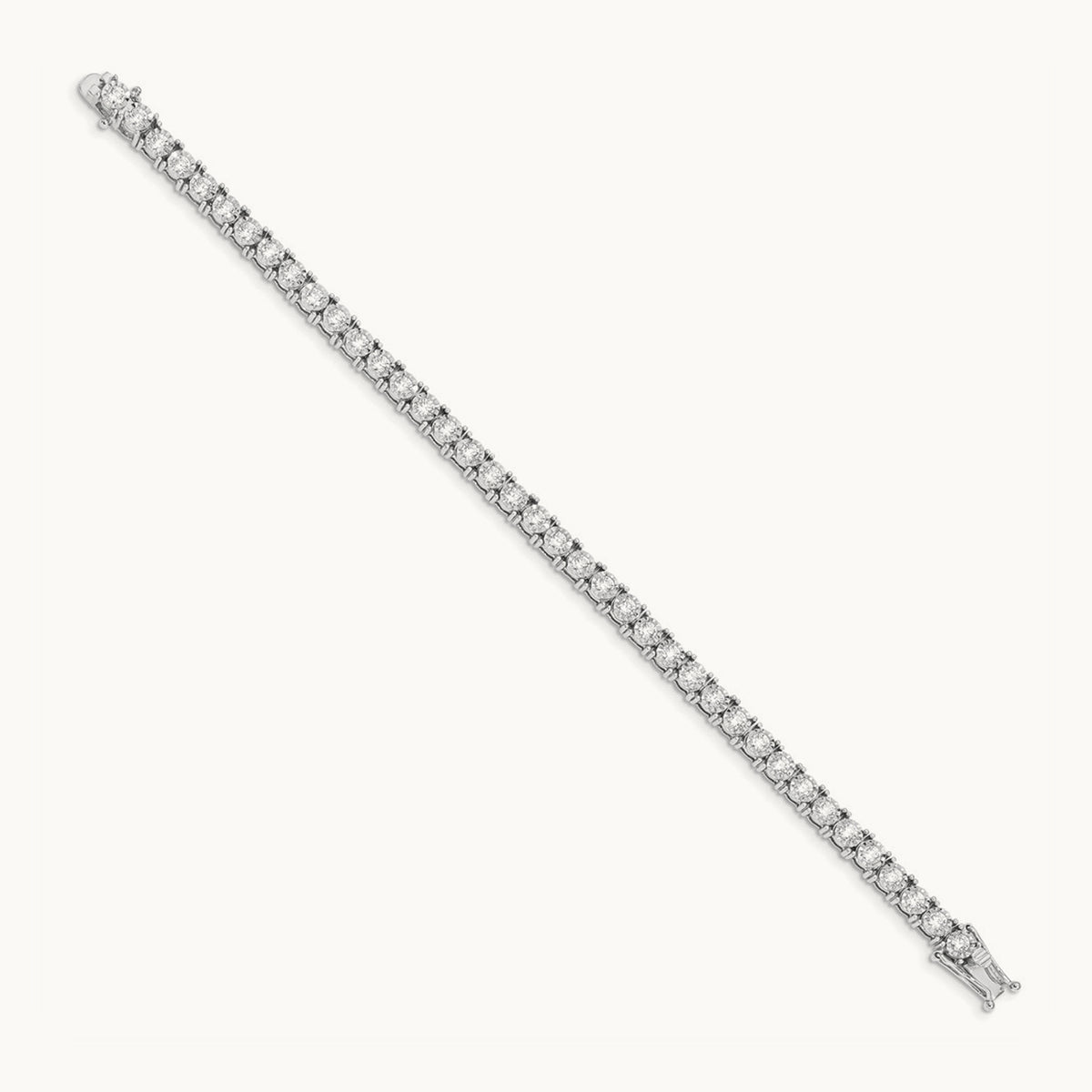 Illusion Setting Diamond Bracelet, 14K White Gold
