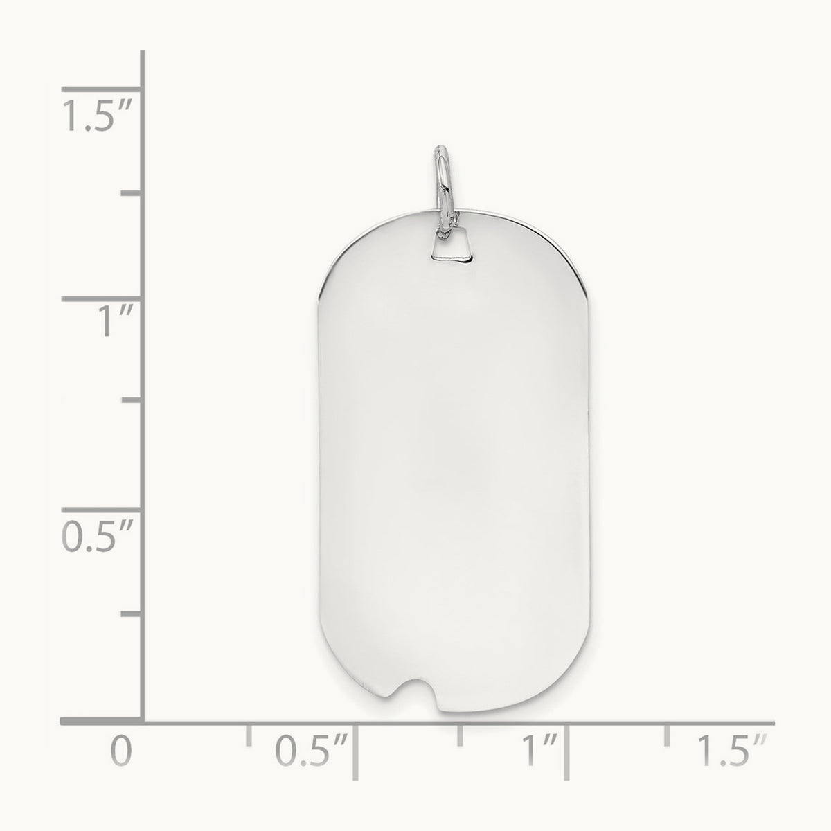 Plain .018 Gauge Engravable Dog Tag with Notch Disc — 34mm