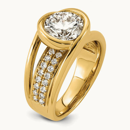 Round Ring, 3.00 ct tw Lab-Grown Diamond