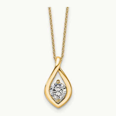 Necklace, 0.75 ct tw Lab-Grown Diamond — 14K Yellow Gold
