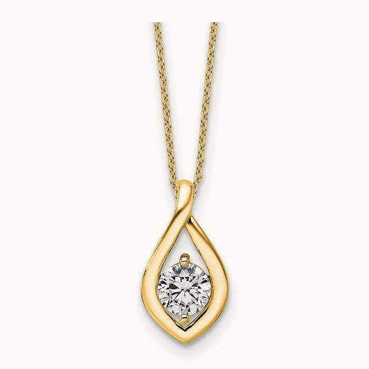 Necklace, 0.75 ct tw Lab-Grown Diamond — 14K Yellow Gold