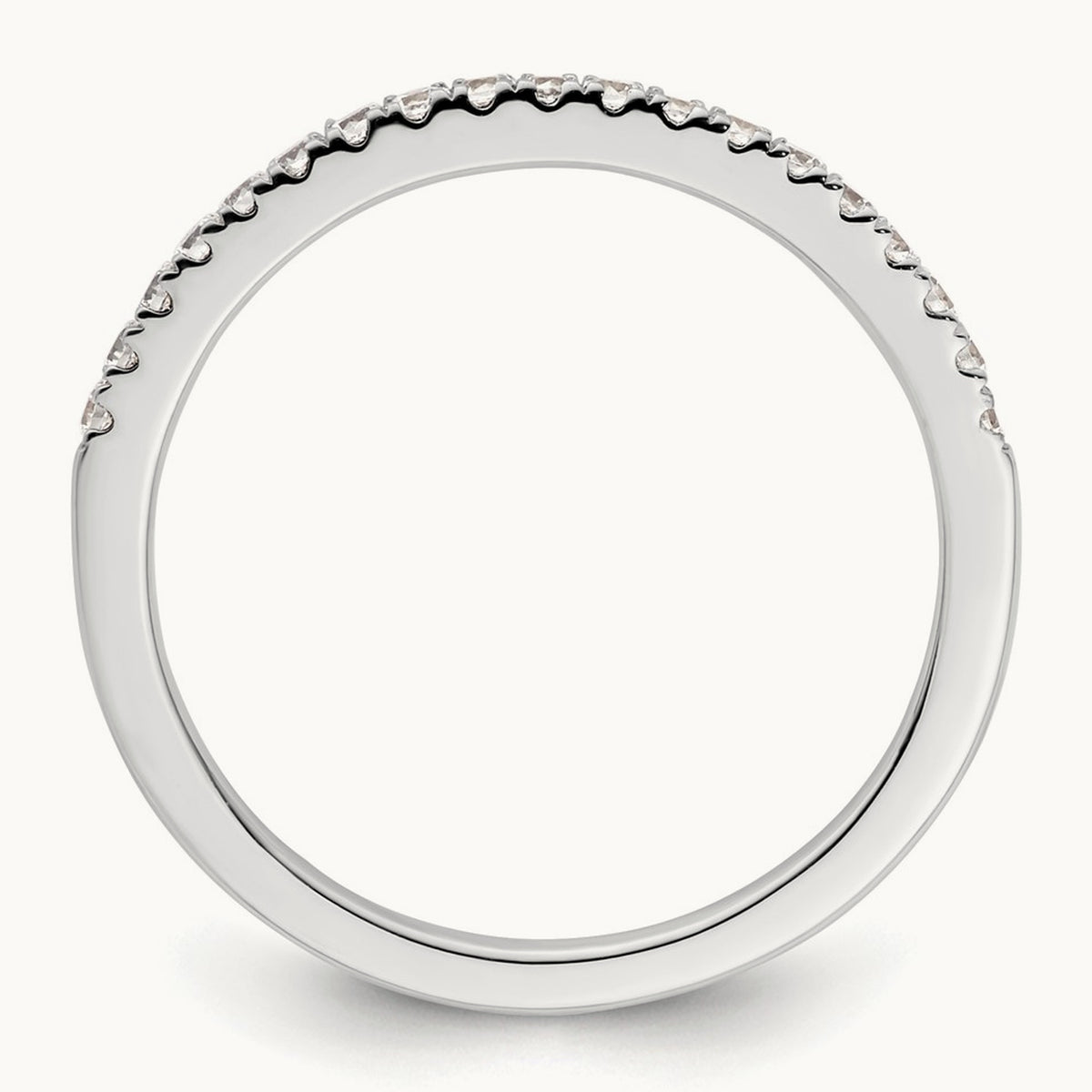 Diamond Wedding Band, 14K White Gold