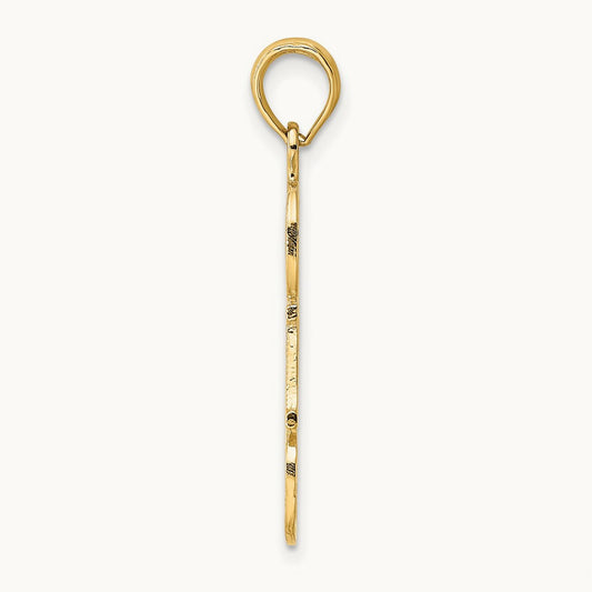 #1 DAD Cut-out Charm, 14K