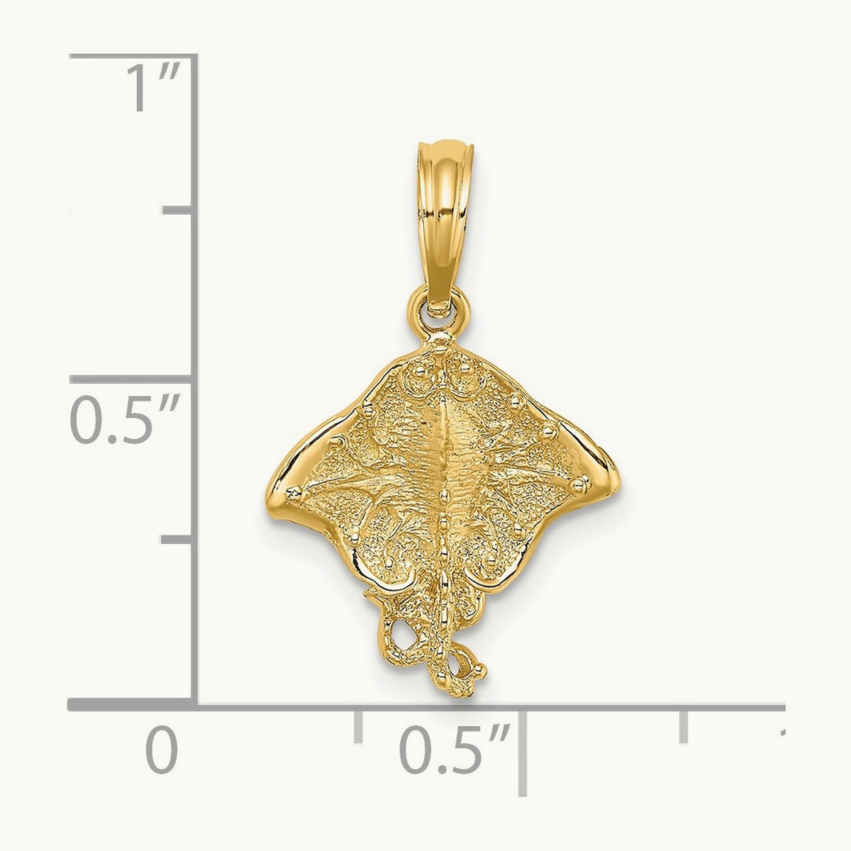 Stingray Charm, 14K