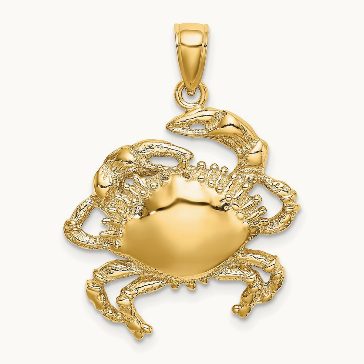 Crab Charm, 14K