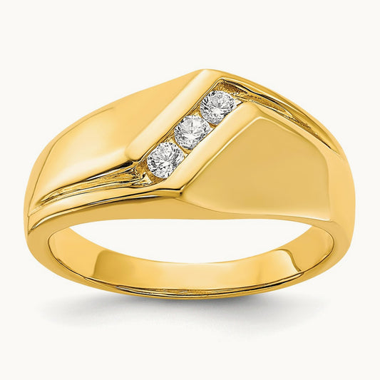 Diamond Mens Ring, 14K