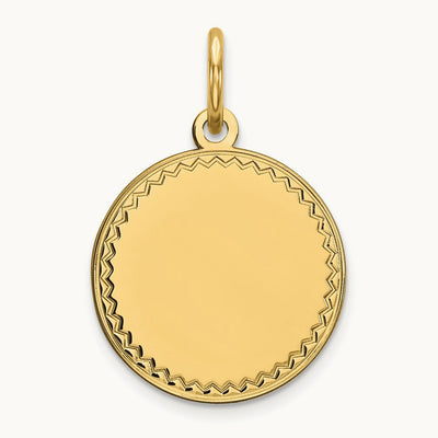 Plain .018 Gauge Engravable Round Disc Charm — 20mm