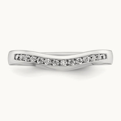 Diamond Wedding Band, 14K White Gold