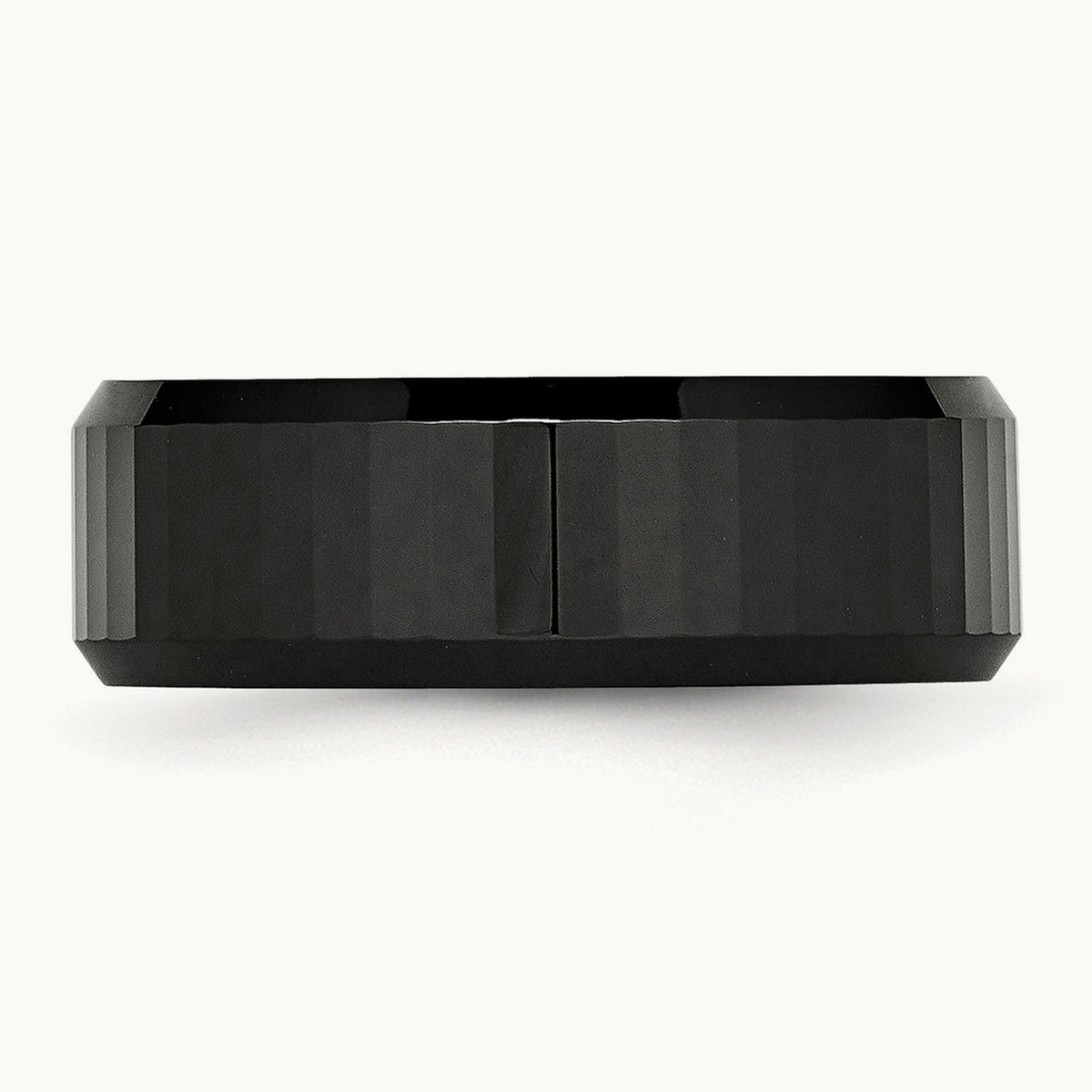 Faceted Beveled Edge Polished Band — 11