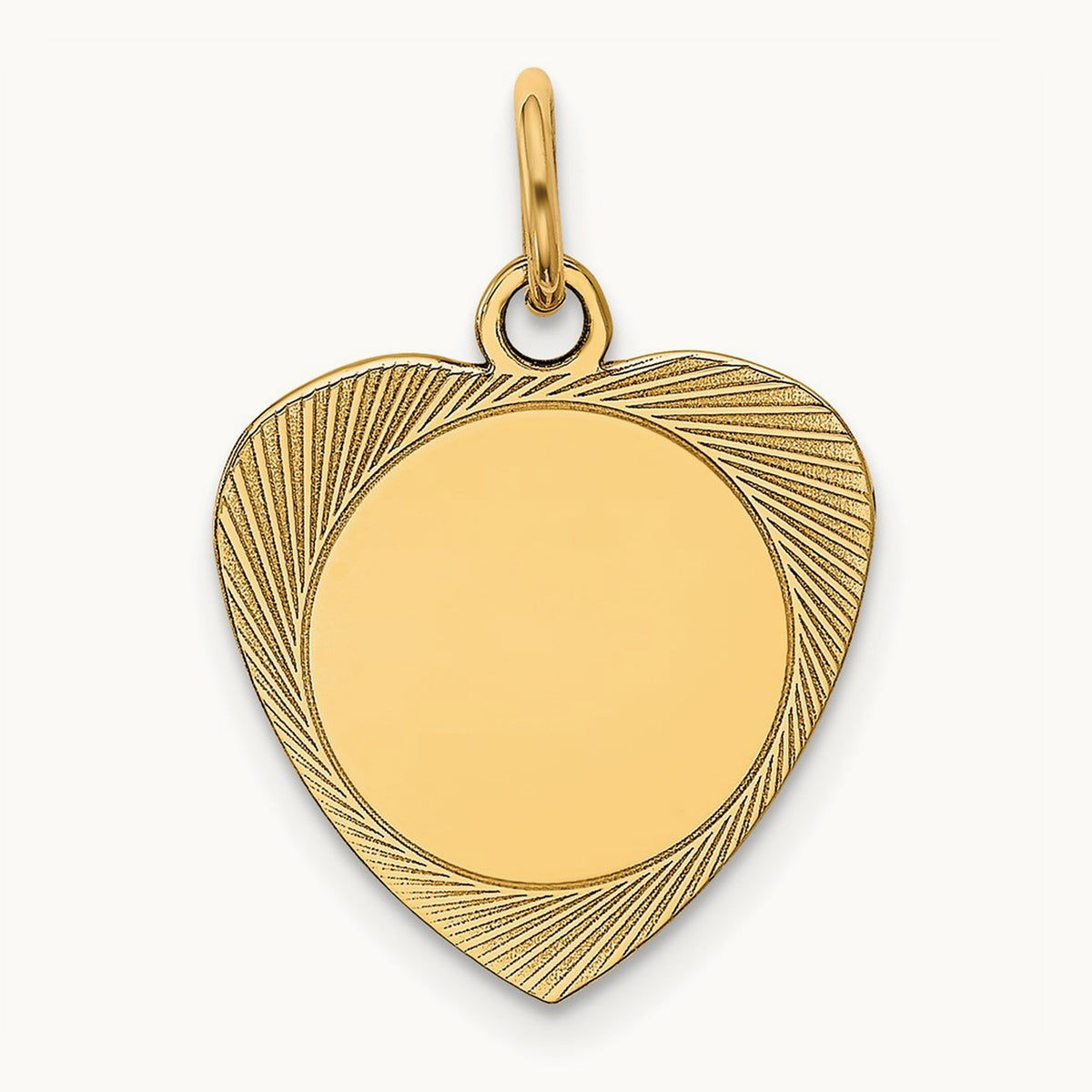 Etched .013 Gauge Engravable Heart Disc Charm — photo set