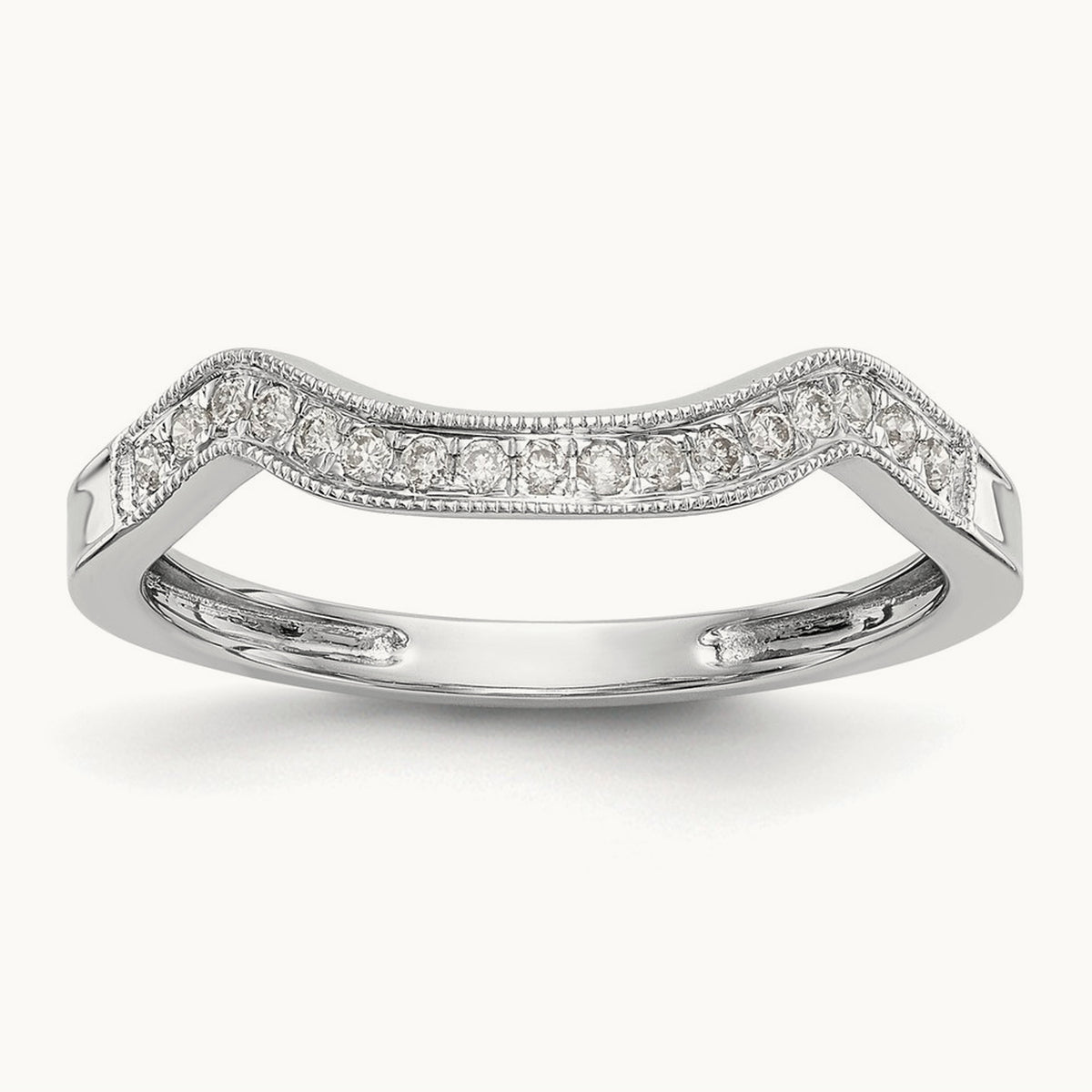 Diamond Wedding Band, 14K White Gold