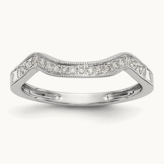 Diamond Wedding Band, 14K White Gold