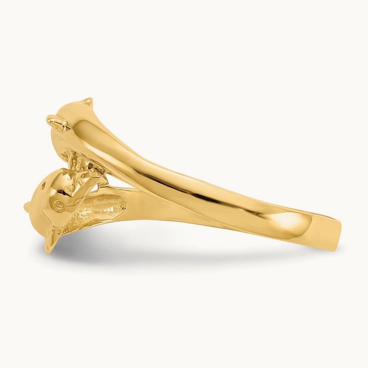 Double Dolphins Ring, 14K