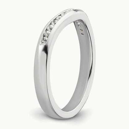 Diamond Wedding Band, 14K White Gold