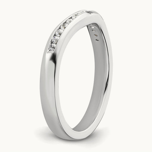 Diamond Wedding Band, 14K White Gold