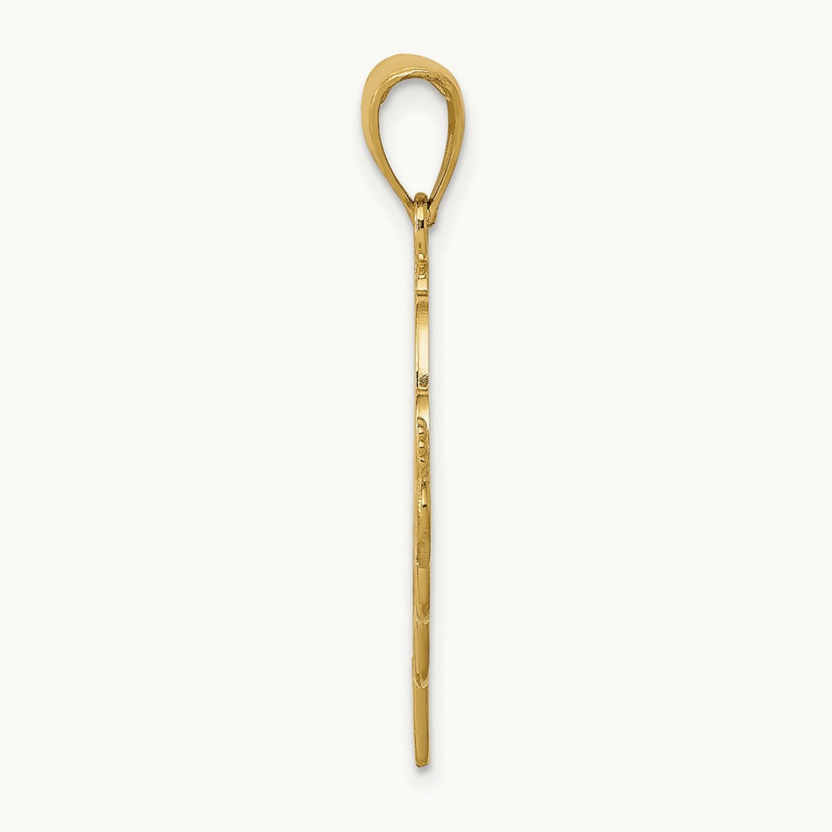 GRANDMA Birthstone Charm Holder Pendant — 14K Yellow Gold
