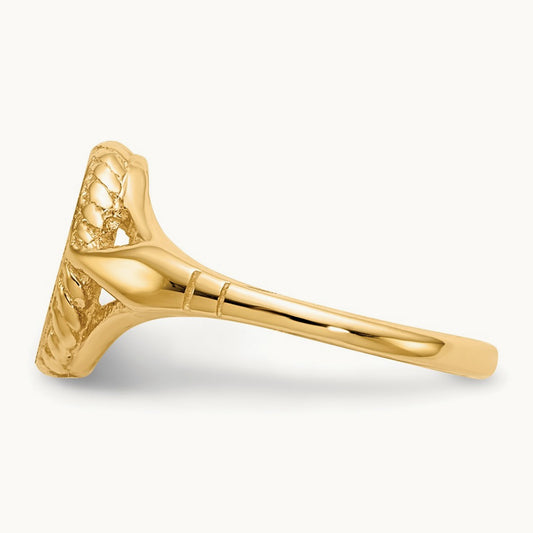 Open Back Child's Signet Ring — photo set