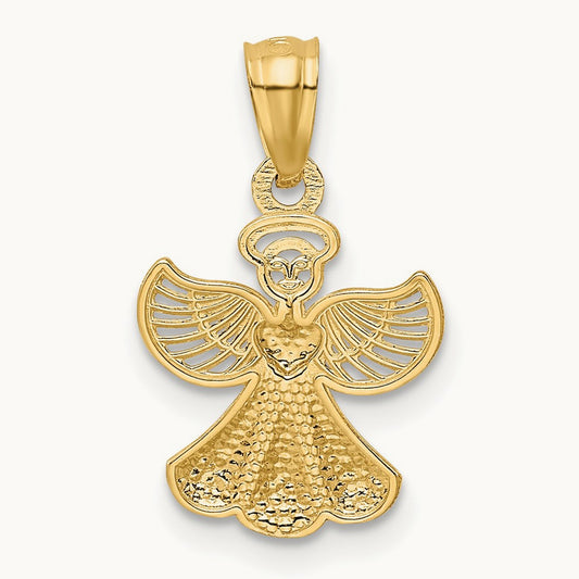 Polished Angel Pendant, 14K