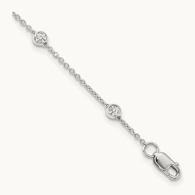 TO 14kw 1/2ct Lab Grown Diamond VS+ F+ Comp. 8 Station 9 inch Bracelet