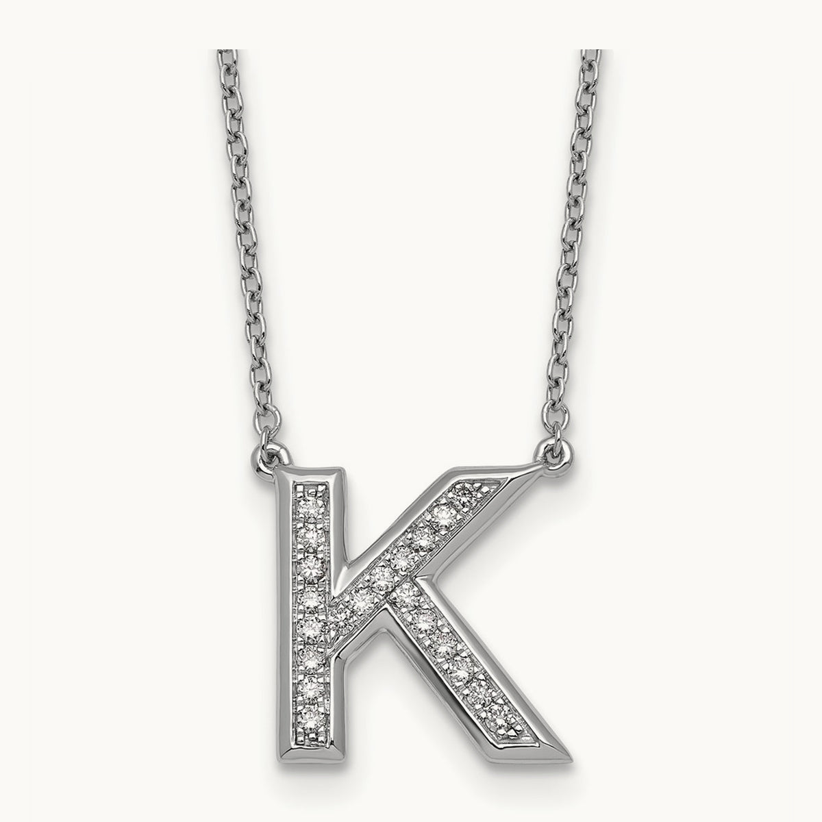 Initial K Necklace, 0.20 ct tw Lab-Grown Diamond