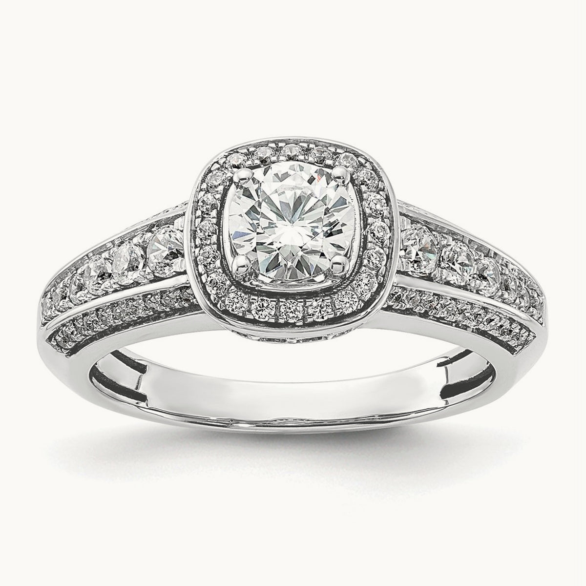 Halo Semi-Mount Engagement Ring, 0.50 ct tw
