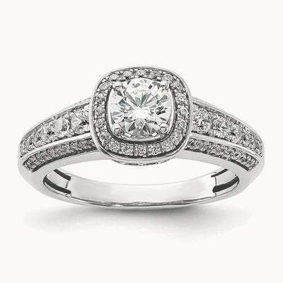 Halo Semi-Mount Engagement Ring, 0.50 ct tw