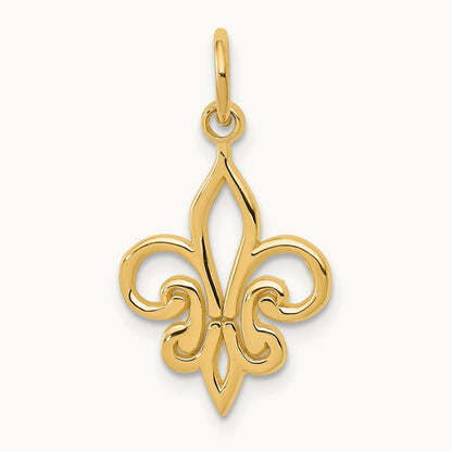 Fleur De Lis Charm — 14K Yellow Gold