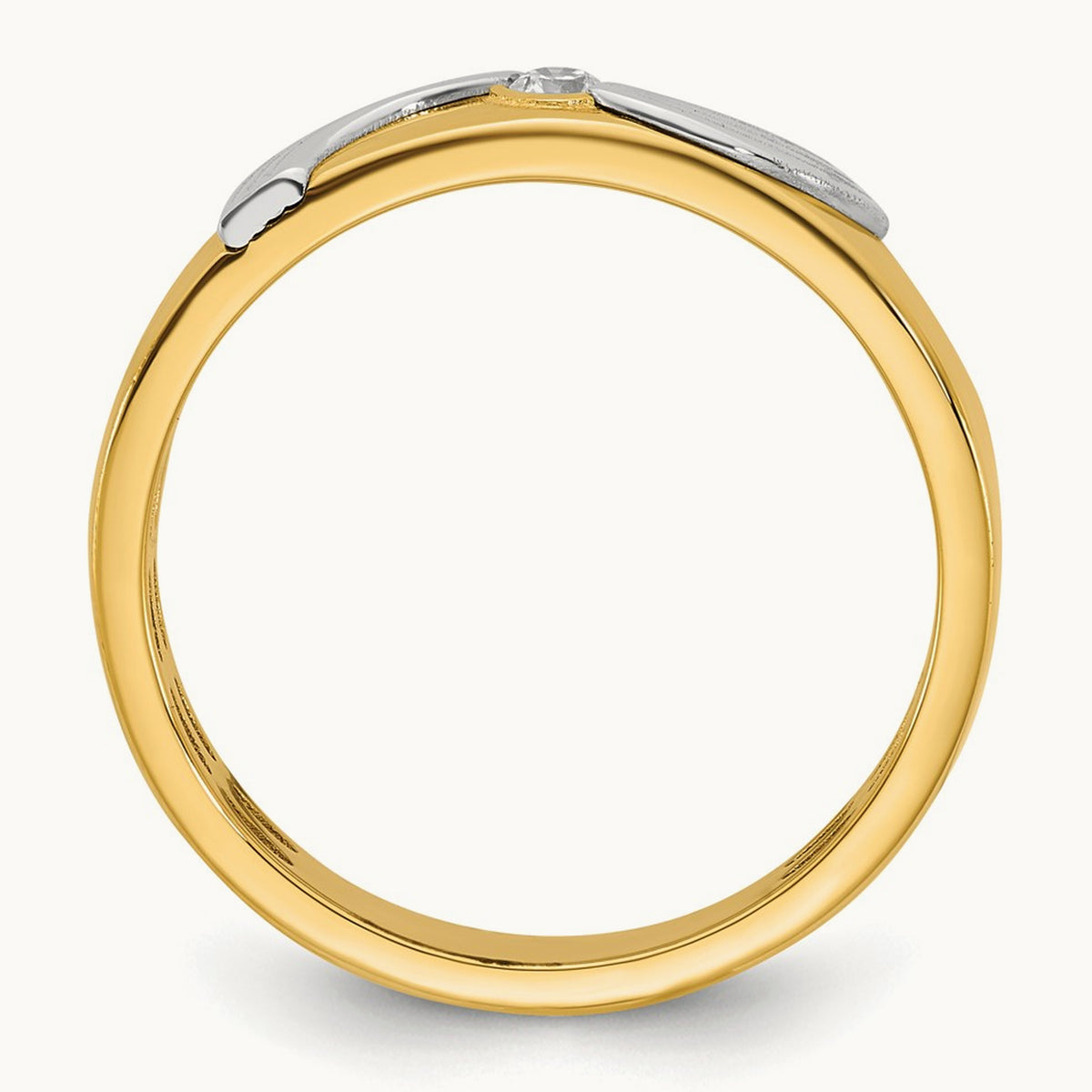 14ktt IB Goodman Mens Polished Diamond Ring Mounting