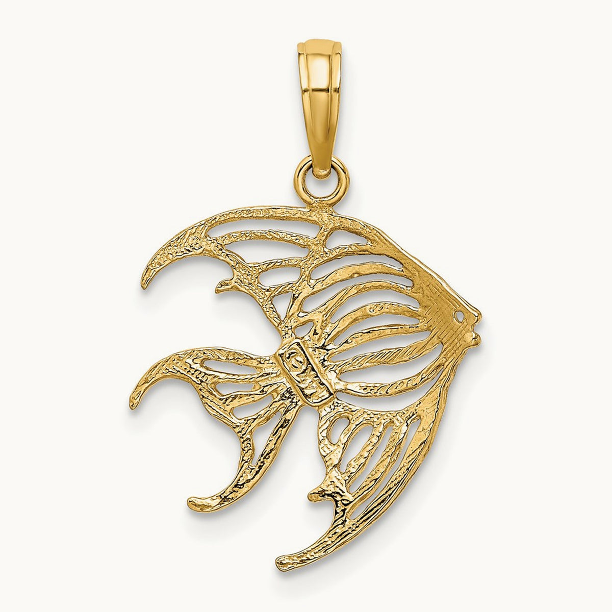 Cut-Out Angelfish Charm — 14K Two-Tone Gold, 17.35mm