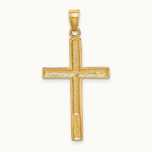 Polished Cross Pendant, 14K